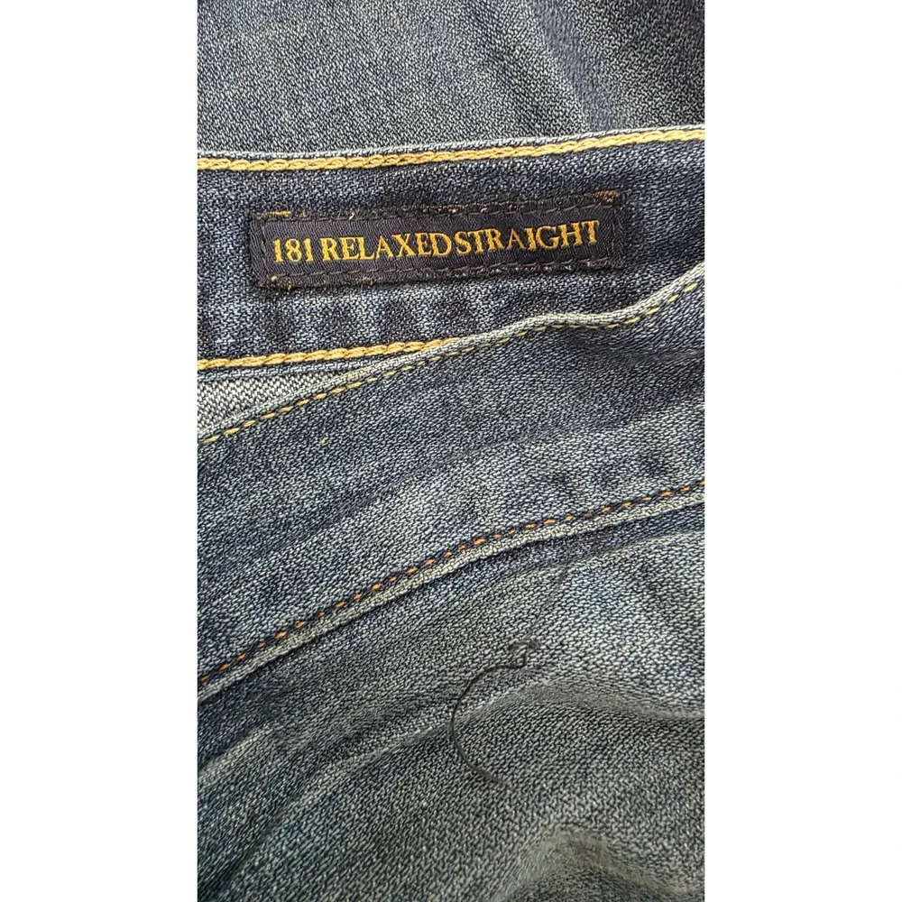 Lucky Brand 181 Relaxed Straight Jeans Mens 36x32 Blue Denim 100% Cotton